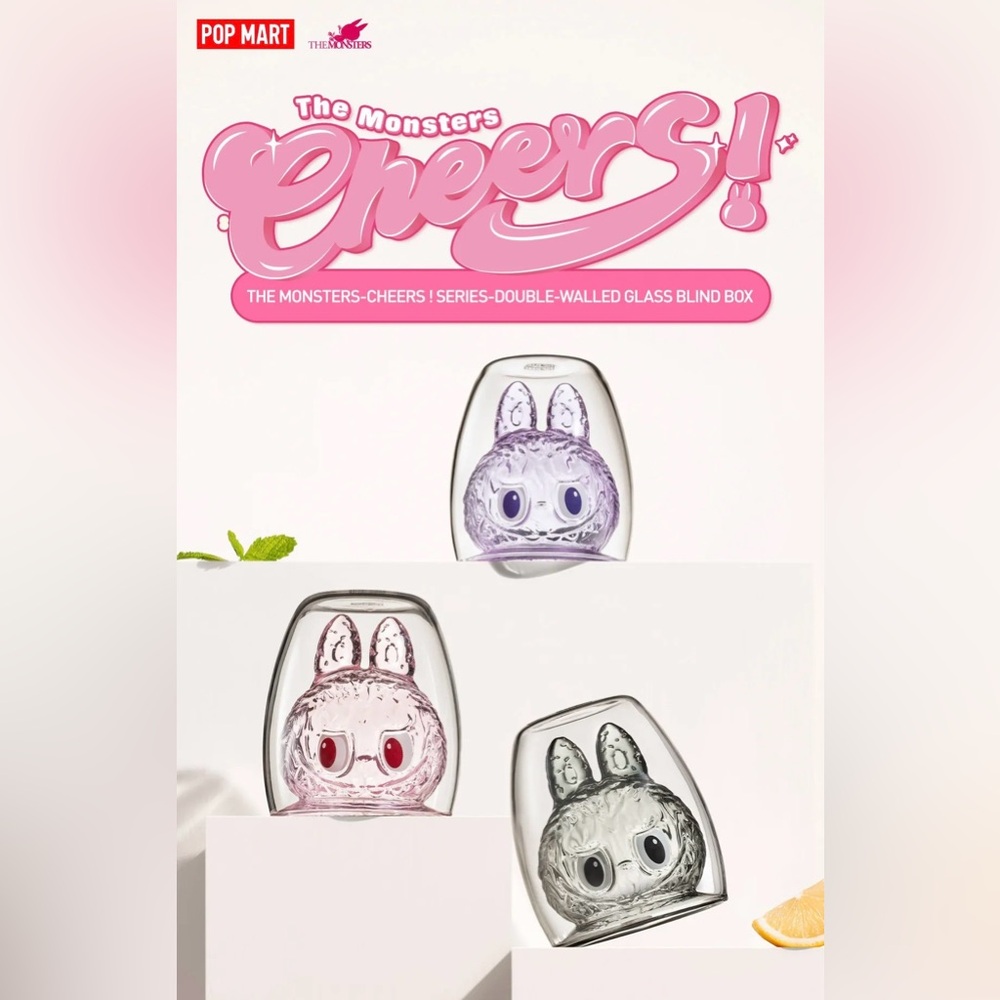 🎉CHEERS! Series 🎉LABUBU 💛drinking cup💛 ❓BLIND BOX🆕Brand New {SEALED}🟥POP MART